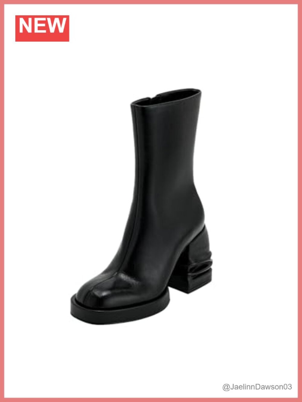Vegan Leather Platform Ankle Boots with Zip Closure
